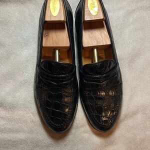 Salvatore Ferragamo Black Leather Loafers